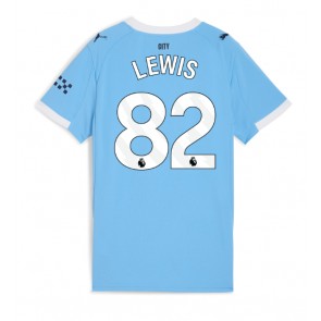 Manchester City Rico Lewis #82 Replika Hemmatröja Damer 2025-26 Kortärmad